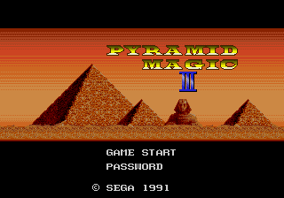 Pyramid Magic III (SegaNet) Title Screen